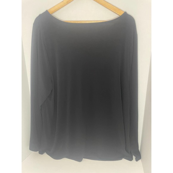 Lane Bryant Ruched Front Black Lightweight Blouse Top Women’s Size 26 - Picture 4 of 8